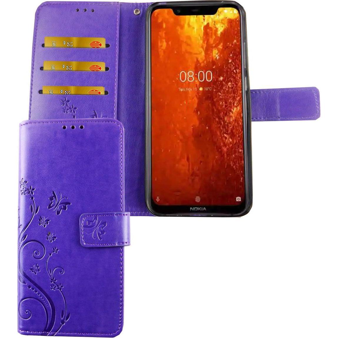 Thumbnail - König Design Hülle Handy Schutz für Nokia 8.1 Case Cover Tasche Wallet Etui Handyhülle Bumper (Nokia 8.1), Smartphone Hü...