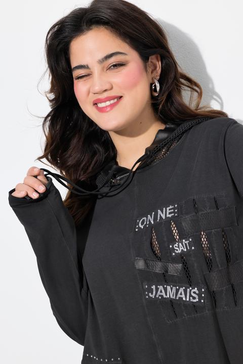 Produktbild Angel of Style Long-Sweatshirt, oversized, Netz-Kapuze (54)