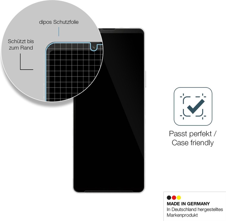 Actual product image Dipos Anti-Shock Screen Protector Clear (1 Piece, Sony Xperia 10 VI)