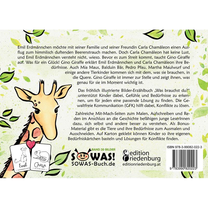 Thumbnail - Was brauchst du? Mit der Giraffensprache und Gewaltfreier Kommunikation Konflikte kindgerecht lösen, Kinderbücher von Si...