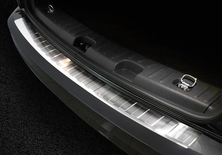 Chemical Guys Stainless steel bumper protection for VW Caddy from 2003 to 2020 (Rear, Portrait format)