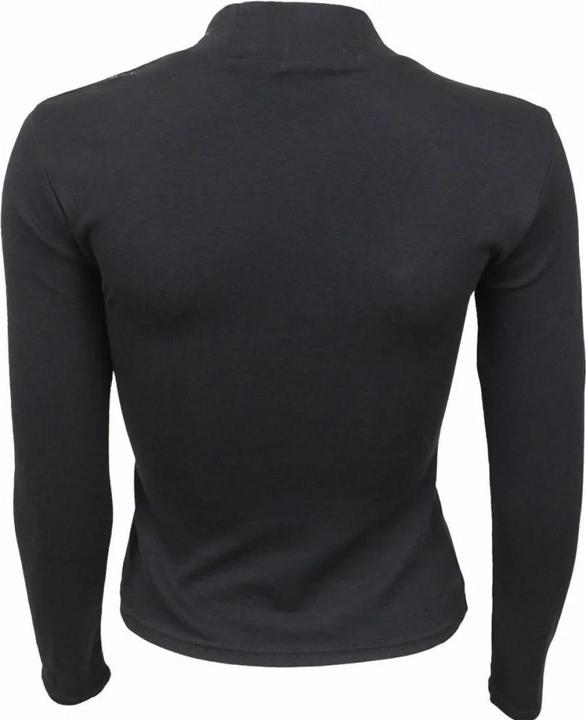 Actual product image Spiral Womens/Ladies Black Cat Pentagram Shoulder Long-Sleeved Top (XXL)