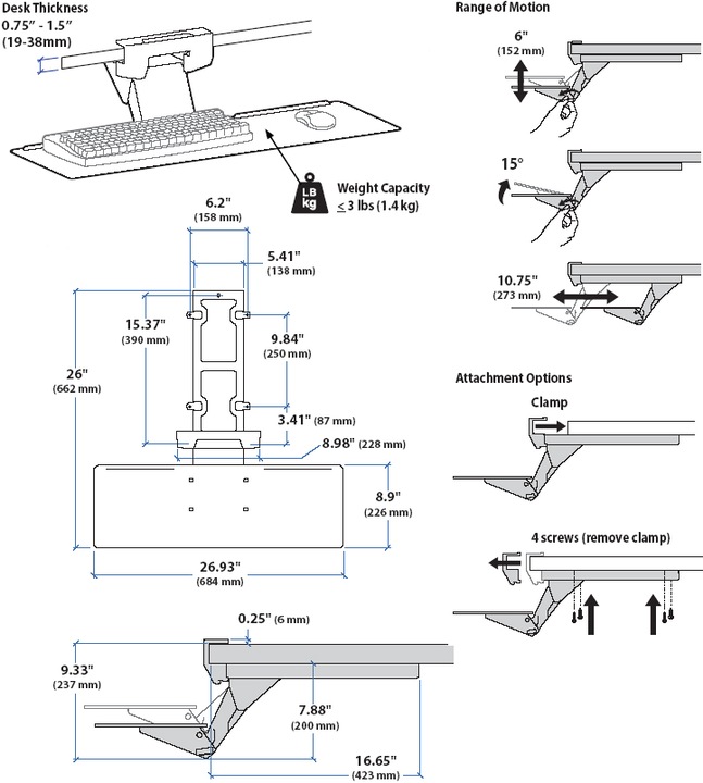 Produktbild Ergotron Neo-Flex (Tisch)