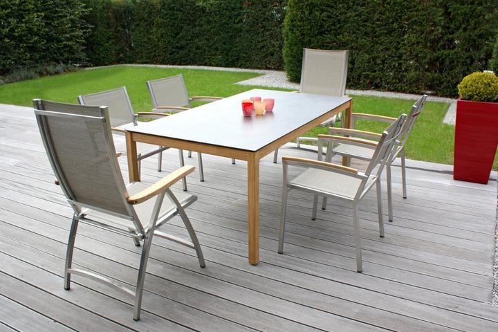 Actual product image Zebra PONTIAC garden furniture range PONTIAC high-back armchair espresso