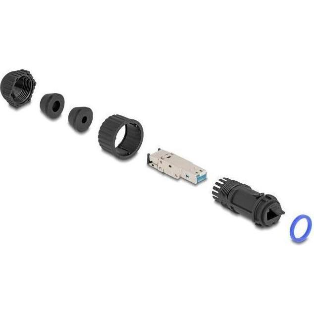 Thumbnail - Delock 67049 RJ45 Stecker Cat.6a mit Durchführungskupplung IP68 (Netzwerk Kupplung), Netzwerk Zubehör