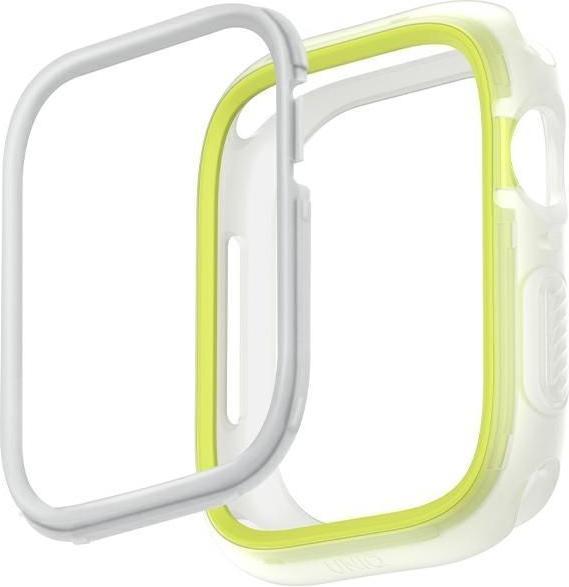 Actual product image Uniq etui Moduo Apple Watch Series 4/5/6/7/8/SE/SE2 44/45mm limonka-biały/lime-white