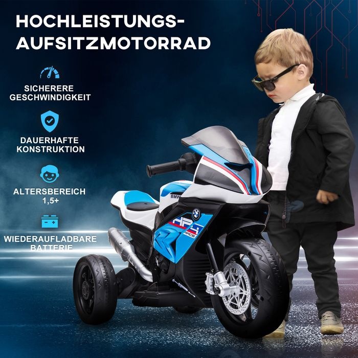 Immagine prodotto Swisshandel24 Triciclo elettrico per bambini 6V con 3 modalità musicali 2,5 km/h a partire da 18 mesi (6 V)