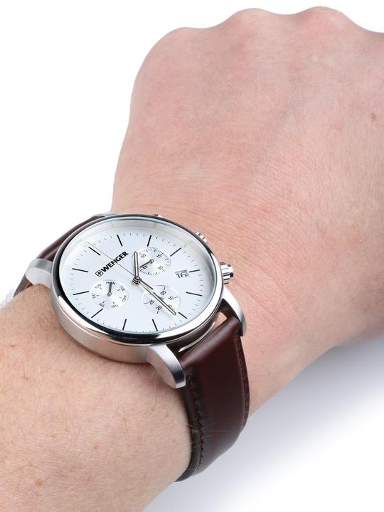 Immagine prodotto Wenger Urban Classic Chrono (Orologio da polso analogico, Fatto in Svizzera, Cronografo, 44 mm)