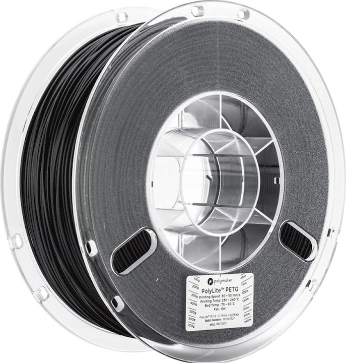 Produktbild Polymaker PolyLite PETG (PETG, 1.75 mm, 1000 g, Schwarz)