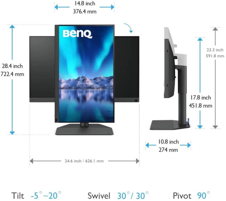 Produktbild BenQ PhotoVue SW272Q (2560 x 1440 Pixel, 27")