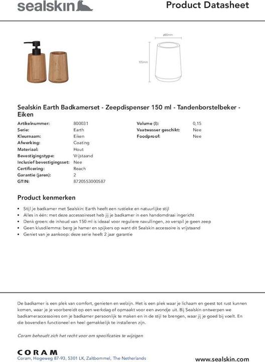 Actual product image Sealskin Earth