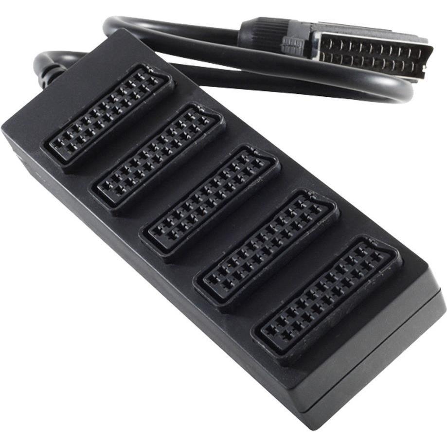 Shiverpeaks BS94060 Cavo SCART 0,5 m SCART (21 pin) 5 x SCART (21 pin) Nero (0.50 m), Cavo video
