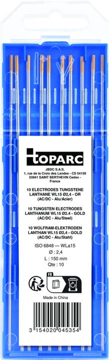 Produktbild GYS Wolfram Elektroden 10 Stk., Lanthan WL15 Ø 2,4 mm