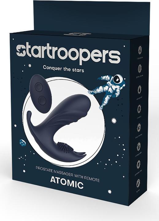 Actual product image Dreamtoys Dream Toys Startroopers Atomic Prostate Massager With Remote Anal Plug Blue 12,5 cm