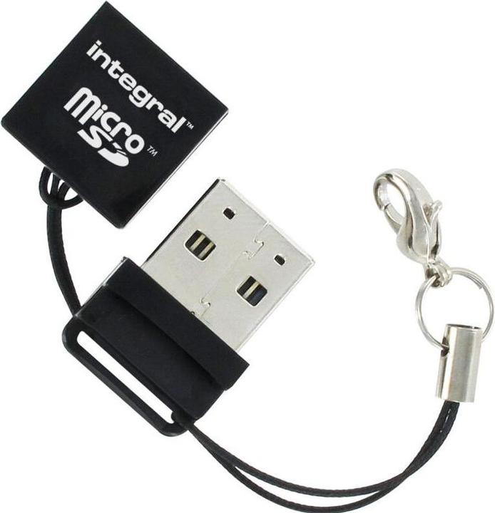 Actual product image Integral Memory microSD Card Reader (USB 2.0)