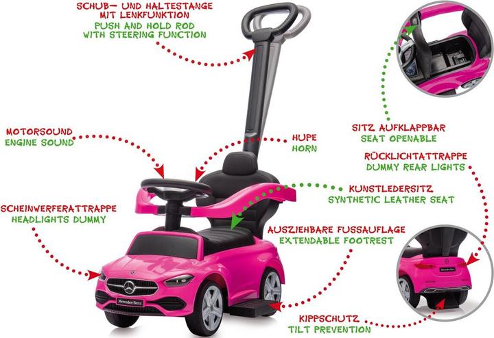 Immagine prodotto P!nk Rutscher Mercedes-Benz C-Class pink 3in1
