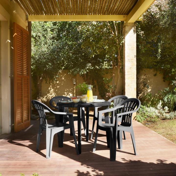 Image du produit Allibert Fauteuil empilable Cuba Fresh, 56x58x79 cm, structure et surfaces en plastique graphite, en 100%