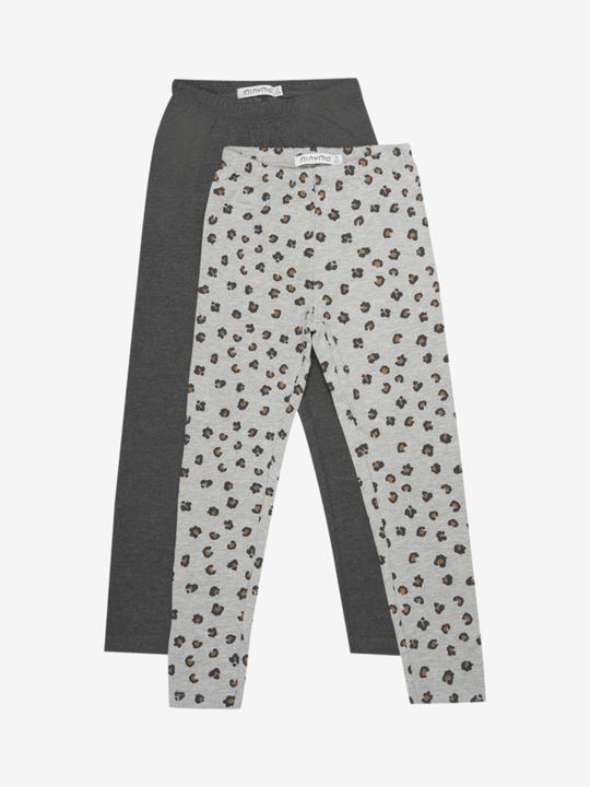 Produktbild Minymo Leggings 2er Set Greymelange Gr. 122 (122)