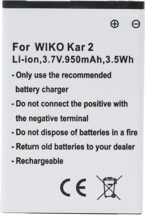Produktbild Wiko AkkuDOLFY Akku, Kar 2, Kar2, N320, UBIK, Venia