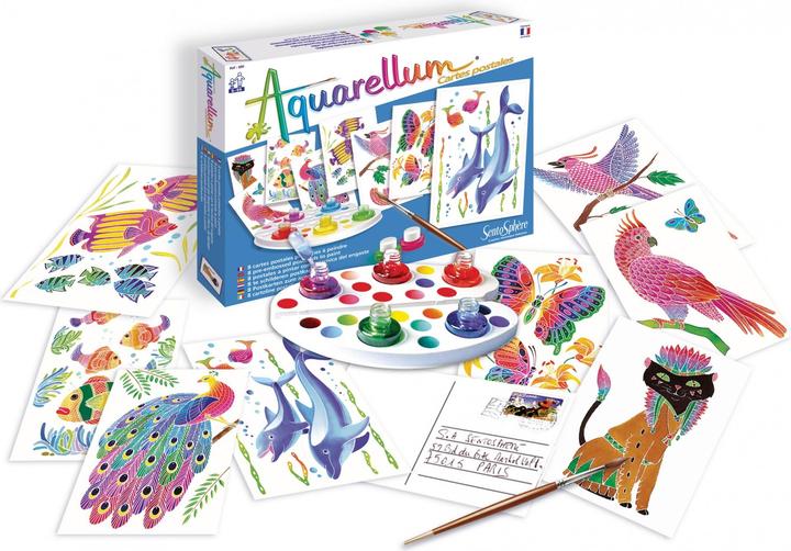 Produktbild Sentosphere Aquarellum Tiere 8 Postkarten