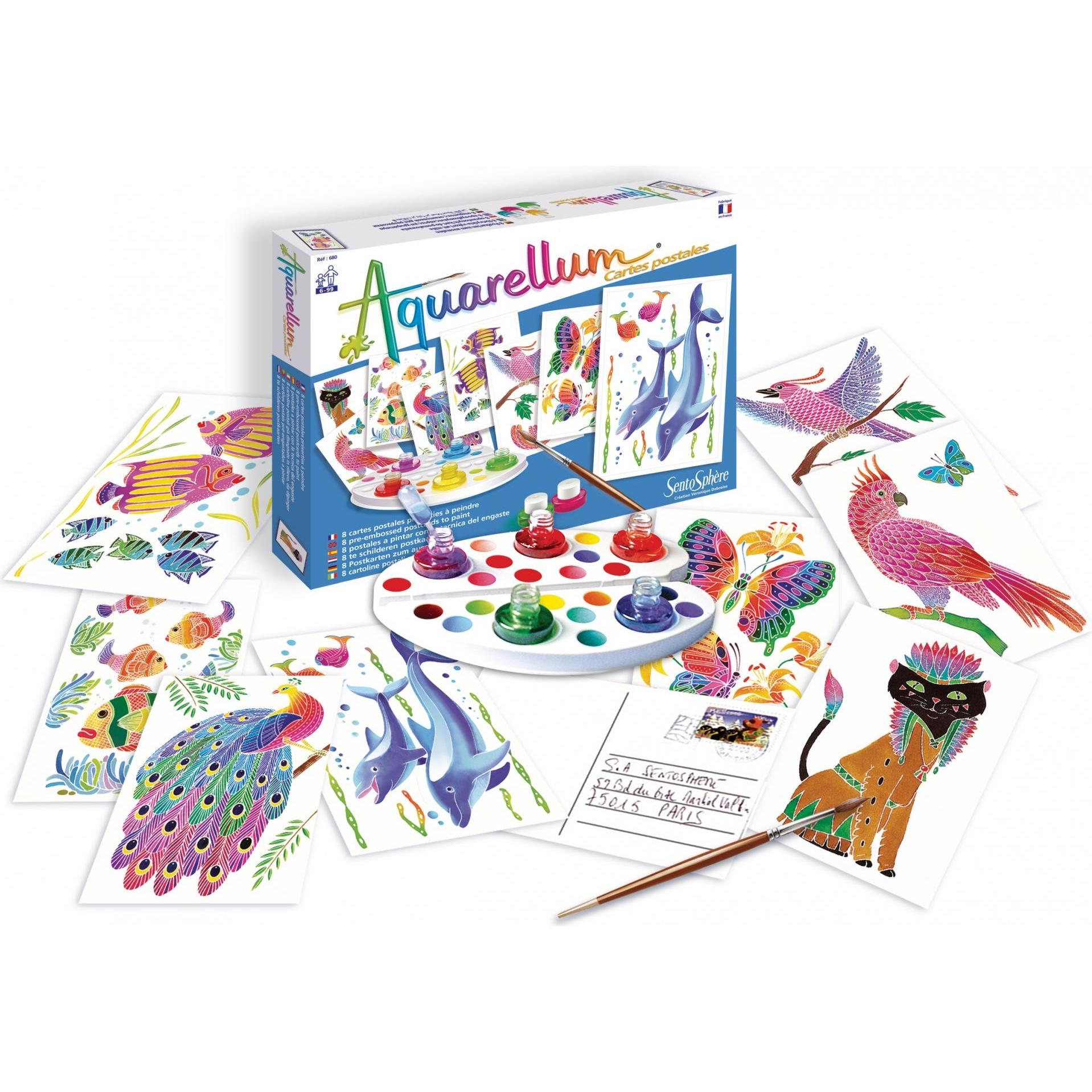 Thumbnail - Sentosphere Aquarellum 8 Cartes Postales Animaux