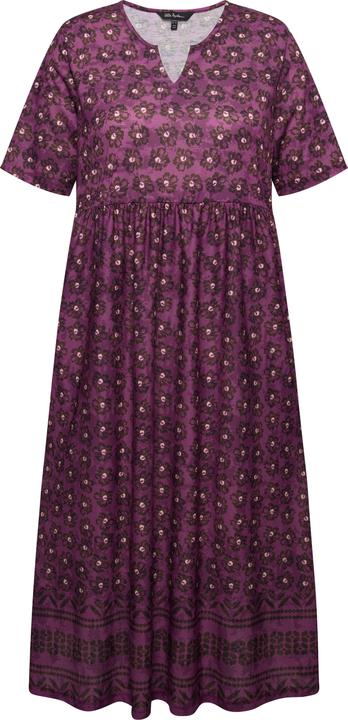 Produktbild Ulla Popken Jerseykleid, A-Linie, florales Muster, Tunika-Ausschnitt (46, 48)