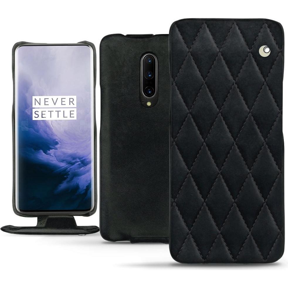 Noreve Lederschutzhülle vertikal (OnePlus 7 Pro), Smartphone Hülle, Schwarz