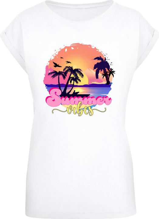 Produktbild Merchcode Ladies Summer Vibes Sunset Extended Shoulder Tee - 116527 (5XL)