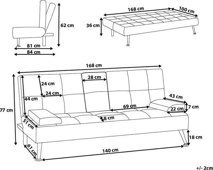 Produktbild Beliani Roxen (3-Sitzer)