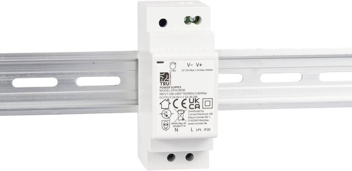 Image du produit Tru Components DPH-24030 Hutschienen-Netzteil (DIN-Rail) 24 V/DC 1.5 A 36 W Anz
