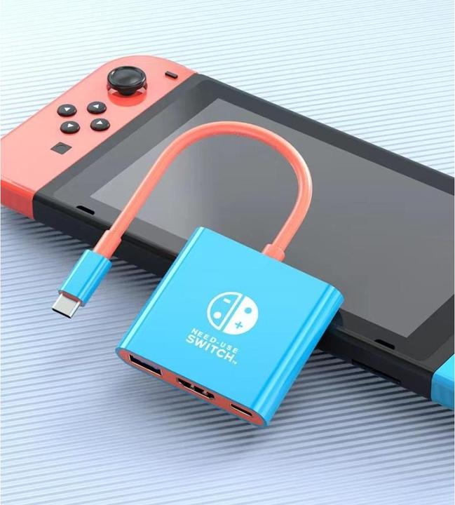 Produktbild PowerGuard NeedUse Switch USB-C to USB-A, HDMI Adapter 4K 1080p & Charge-In 100W (DSi XL)