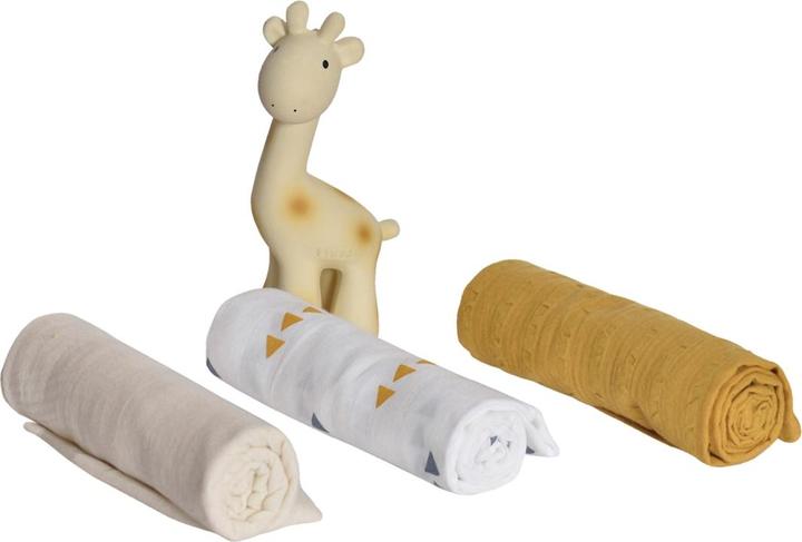Productafbeelding Tikiri Giraffe cadeauset met giraffe rammelaar