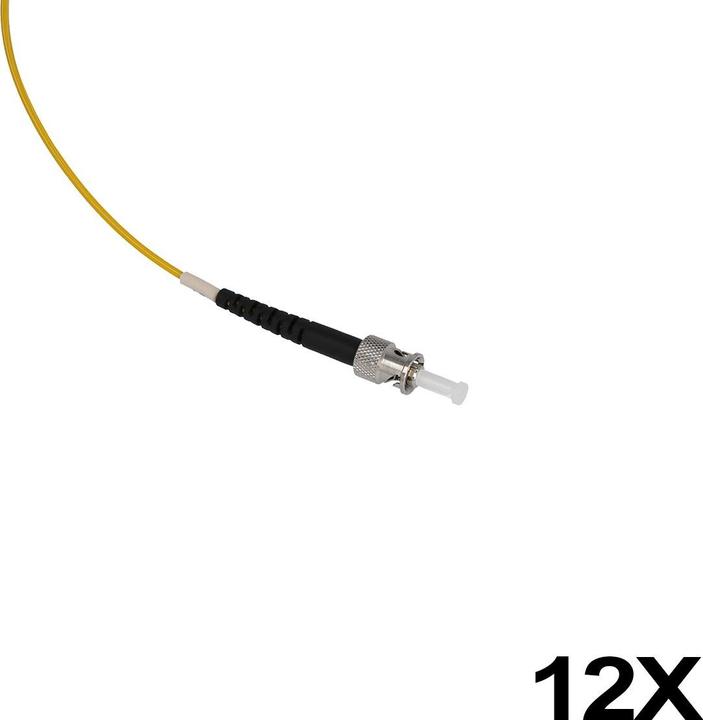 Produktbild BlueOptics FTTH LWL Faserpigtail, einfarbig, 12x, 1 Meter, ST/PC, G.657.A1 Singlemode (1 m)