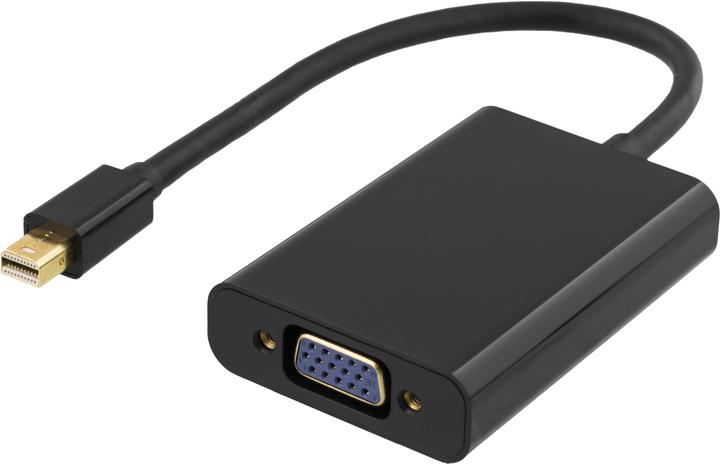 Deltaco DP-VGA13 Videokabel-Adapter 0,25 m mini DisplayPort VGA Schwarz (Mini DP, VGA, 25 cm)