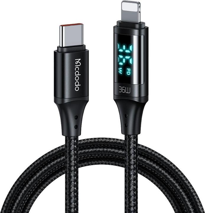 Actual product image Mcdodo USB C – Lightning (1.20 m, USB 2.0, 36 W)