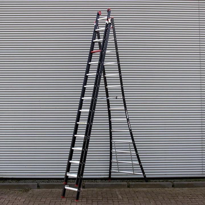 Image du produit Altrex Échelle transformable NEVADA, 3 éléments, noir, 3 x 14 échelons. (Échelle multifonction, 245 cm)