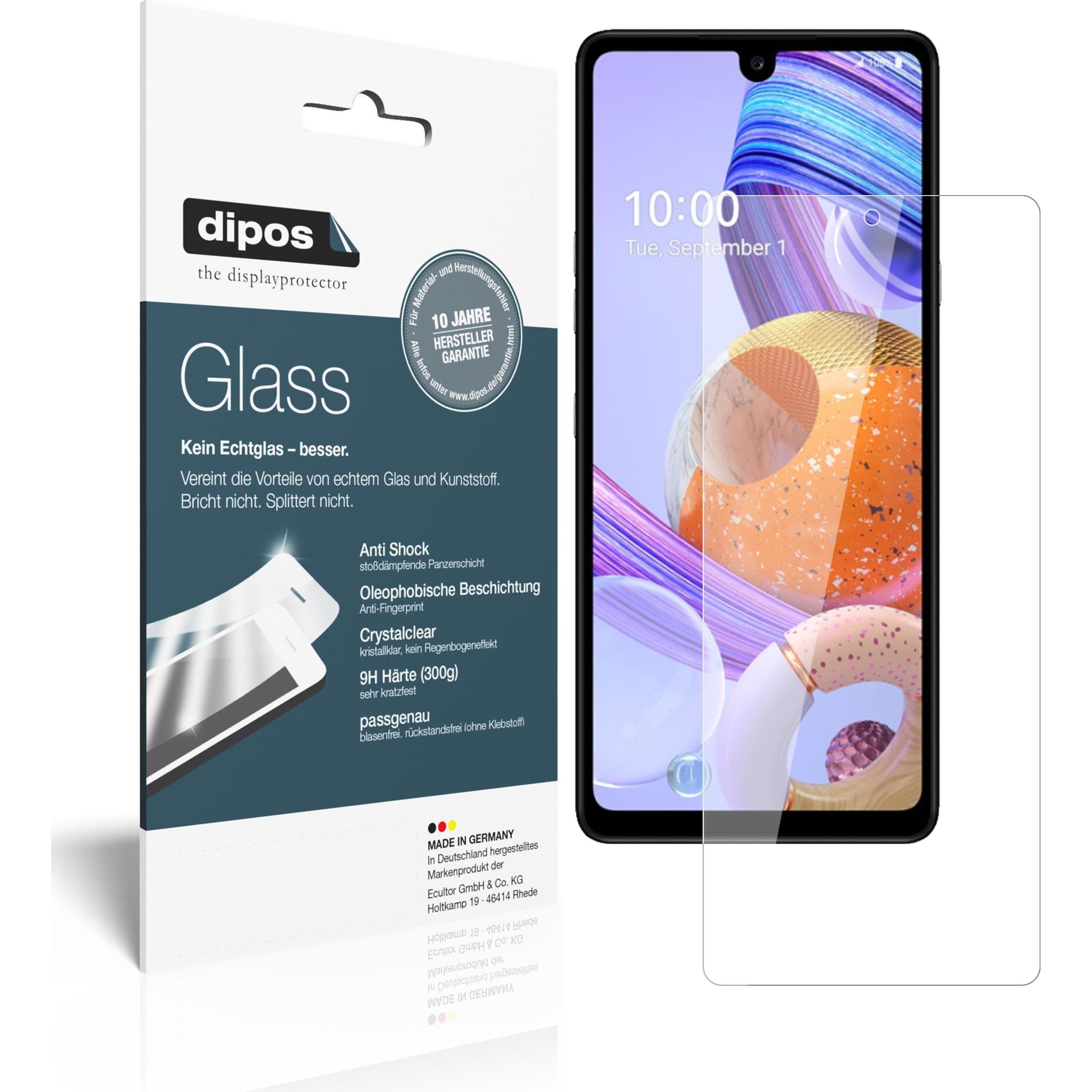 Dipos Displayschutz Anti-Shock (2 Stück, Lg k71), Smartphone Schutzfolie, Transparent
