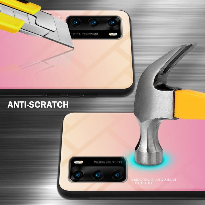Image du produit Cadorabo Couverture en verre TPU 2 couleurs (Huawei P40)