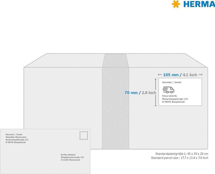 Produktbild HERMA Universal Etiketten A4