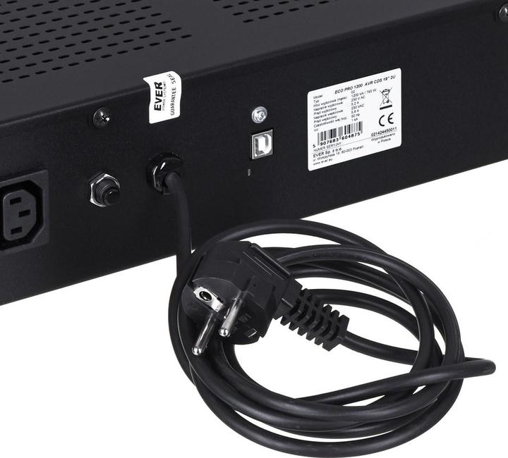 Produktbild Ever ECO Pro 1200 AVR CDS - USV (Rack - einbaufähig) - Wechselstrom 230 V - 780 Watt (1200 VA, 780 W, Line-Interaktiv USV)