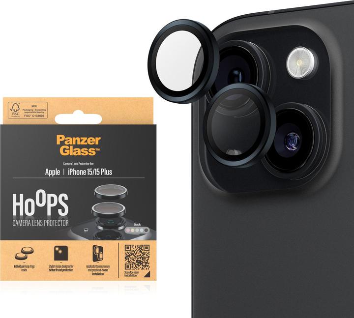 Produktbild PanzerGlass Hoops Camera Lens Protector (1 Stück, Apple iPhone 15, Apple iPhone 15 Plus)