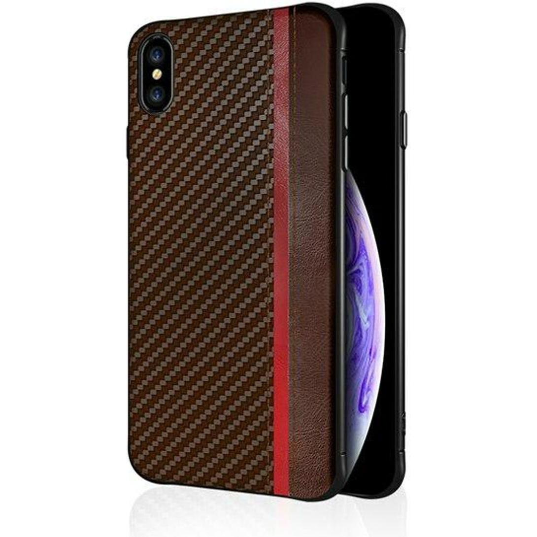 König Design Handyhülle für Samsung Galaxy S10e Case Cover Schale Carbon Optik Bumper Braun (Samsung Galaxy S10e), Smart...