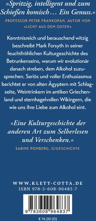 Produktbild Eine kurze Geschichte der Trunkenheit (Deutsch, Mark Forsyth, 2021)