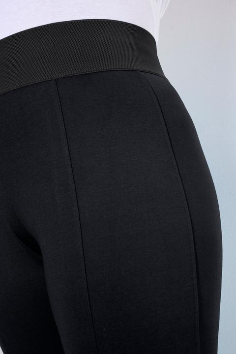 Immagine prodotto Ulla Popken Pantaloni modello Sienna in tessuto punto Roma con taglio della gamba stretto e cintura elastica (42)