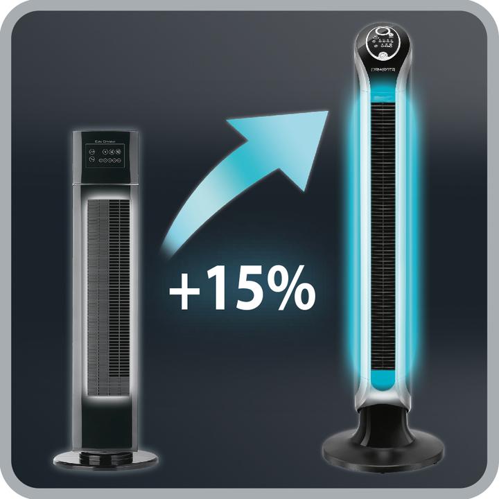 Produktbild Rowenta Eole Infinite Turmventilator (VU6670), Schwarz (57 dB)