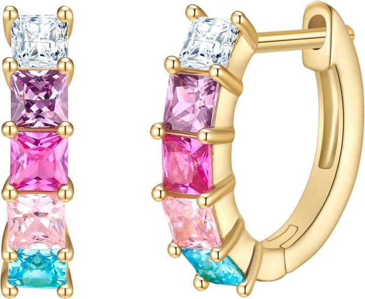 Produktbild Yokoamii Creolen gelbgold Zirkonia bunt - 38627 (Keine Schmucksteine)