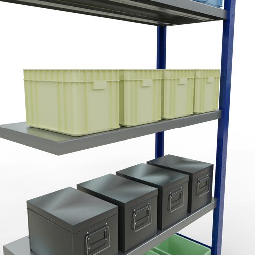 Actual product image Schulte Lagertechnik MULTIplus250 boltless add-on bay system with length bolts