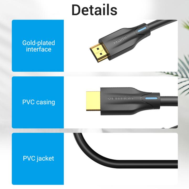 Actual product image Vention HDMI 2.1 cable black - 3m (3 m, HDMI)