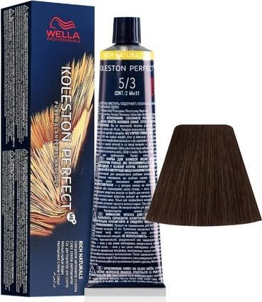 Produktbild Wella Koleston Perfect Me Rich Naturals Light Brown Gold 60ml - Pack of 5 (3, 5)