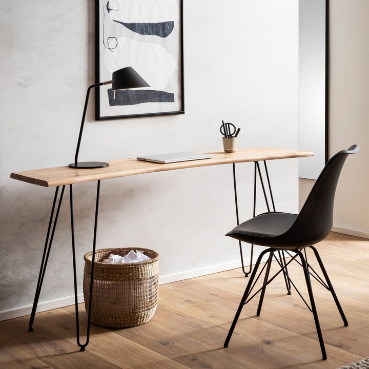 Produktbild FineBuy Schreibtisch Bürotisch 150 cm Akazie Massivholz Computertisch Baumkante